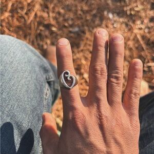 Stylish Silver Heart Ring